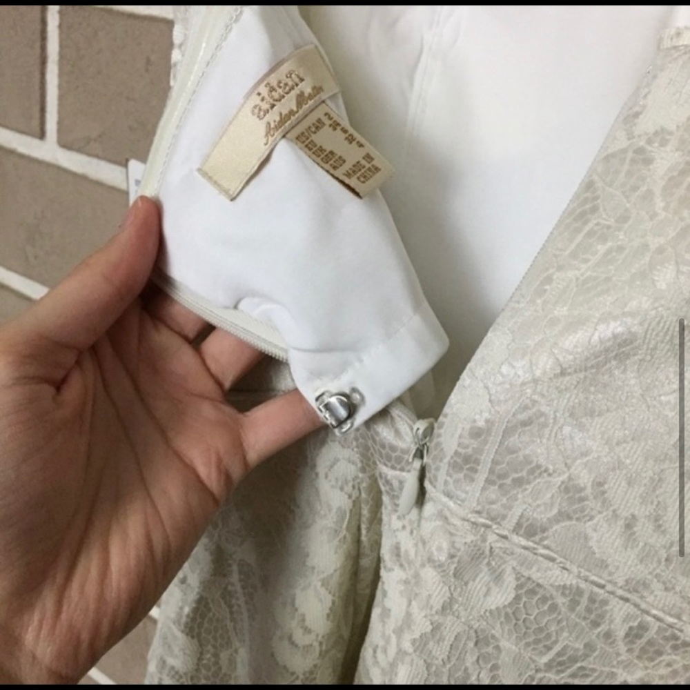 AIDAN Aidan Mattox Ivory Lace Corset Dress - Picture 8 of 8